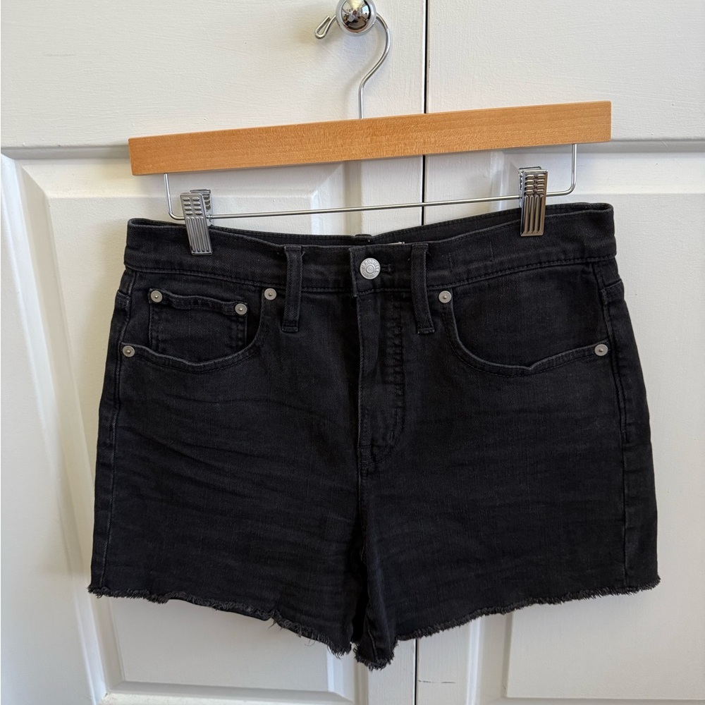 Madewell Black Denim Cutoff Jean Shorts